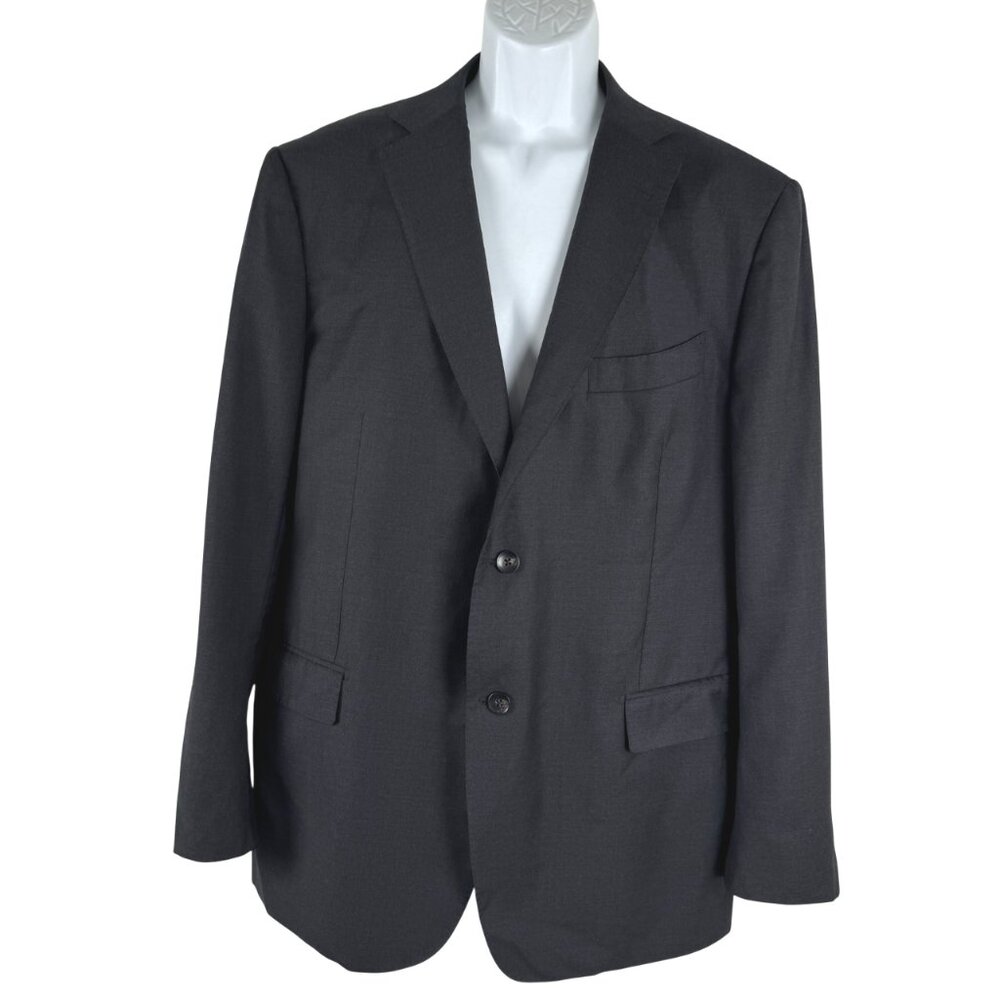 Suitsupply Wool Blazer‎ Jacket Size 60 Charcoal Black Reda 1865 Formal CJ-2298